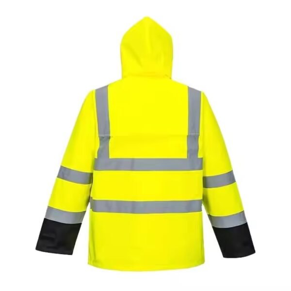Hi-Vis Contrast Classic Rain Jacket N001 - Image 3